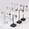 Miniatyrbild 2 av 5: Metallsmycke Display Stativ Svart Klar Akryl Stud Örhänge Ho black S