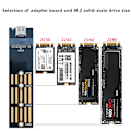Miniatyrbild 5 av 8: RGB M2 SSD case M.2 NVME SSD-hölje M.2 Till USB C Transparent A4