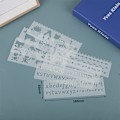Miniatyrbild 4 av 5: 8st Letter Wave Djurformad DIY Craft Hollow Layering Stenci letters