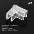 4 st/ set Silikon Transparent Anti-kollision Fish Tank Corner P 6mm