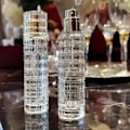 Miniatyrbild 5 av 8: 30ml glas tjock botten cylinder spray parfymflaska tom Gold