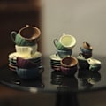 Miniatyrbild 3 av 5: 3st/ set 1:12 Dollhouse Mini Möbel Modell DIY Access Coffee Blue M