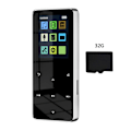 Miniatyrbild 1 av 7: 1.8 Inch TFT Music Player Touch Screen Bluetooth-compatible 5.0 Mp4 Video Player FM Radio with E-book Recording Built-in Speaker Silver No Memory Card