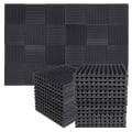 Miniatyrbild 3 av 5: 50pcs Acoustic Soundproof Foam Sound Absorbing Panels Sound Insulation Panels Wedge For Studio Wall