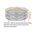 Miniatyrbild 6 av 8: 3st Air Fryer Rack Airfryer Korg Fack Rostfritt stål - Round Silver