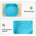 Miniatyrbild 3 av 5: Turquoise Square Silikonskål för Air Fryer 16,5x19,5 cm