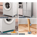 Miniatyrbild 5 av 5: Style 1 - Vibrationsdämpande fötter till tvättmaskin/torktumlare 4 st. grå