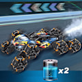 Pikkukuva 4 / 9: 8-Pyöräinen Eleohjattava RC Stunt-auto, Kauko-ohjattava Lelu Pojille 6-14V