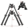 Miniatyrbilde 2 av 3: Vippbar Legering Bipod Kraftig Uttrekkbar for Fotturer Klatring