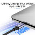 Miniatyrbilde 4 av 5: USB C Hurtigladekabel Type-C Datakabel SVART 2M Svart Black（2m,Svart）