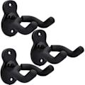 Miniatyrbilde 1 av 5: Gitarveggfeste Henger 3-pakning, Gitarrstil Veggbraketter Kroker Stativ for Akustisk Elektrisk Bass Klassisk Ukulele Gitarer