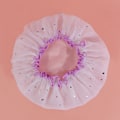 Miniatyrbillede 1 af 2: 1-pak Lila Stjernekant Brusehætte, Skimmelresistent Vaskbar Hårmøsse til Kvinder