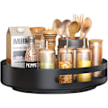 Miniatyrbild 1 av 5: Metallstål Organizer, Roterande Kryddställ för Skafferiorganisering, Bänkar, 10 tum, Mörk Svart