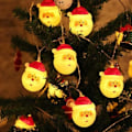 Miniatyrbillede 1 af 5: LED lyskæde med julemand, 3M 20 LED juletræslys, julemandsguirlandelys til hjemmet, julehave, soveværelse og dekoration