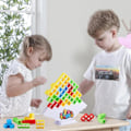 Miniatyrbild 6 av 6: 48 st Tetra Tower Stack Attack-spel - Stapelblock pussel leksak brädspel för barn och vuxna, Balans spel för familjefester, Resor