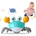 Miniatyrbillede 1 af 9: Kravlende Krabbe Baby Legetøj til 3-12M, Sensorisk Mave Tid & Lærings Kravle Legetøj med Lys & Lyde