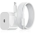 Miniatyrbilde 1 av 4: iPhone hurtiglader USB-C 20W strømadapter med 2m kabel
