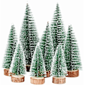 Miniatyrbilde 1 av 8: Miniatyr Furu Sisal Tre med Trebase Juletre