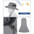 Miniatyrbild 4 av 4: Sommar UV-skydd solhatt herr peaked cap sommar fiskare hatt andas hopfällbar safari hatt unisex för utomhusbruk