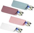 4 st 157*65mm Mjuka Läderglasögonfodral, Glasögonfodral Porta