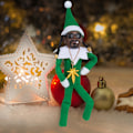 Miniatyrbild 5 av 6: Snoop på en Stoop Elf, 1 STK 24cm Elf på Hyllan Dockan, Hip Hop Elf Dock Plyschleksak till Påsk Elf Ornament Heminredning Julklapp 2