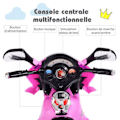 Miniatyrbilde 3 av 4: COSTWAY Elektrisk motorsykkel for barn 6 V 3-hjuls scooter med LED-frontlykt 37-84 måneder Maks belastning: 25 kg Rosa Rosa
