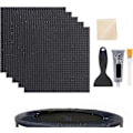 Miniatyrbild 1 av 5: 5-pack Snabb Trampolin Reparationskit 4 X 4 Fyrkantiga Lappar Kit med Limborste Skrapningshandskar och Torkduk Trampolinmatta Reparation