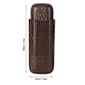Miniatyrbillede 4 af 5: Cigar Etui PU Læder Brun 2 Fingre Cigar Transport Rejse Etui Bærbar til Rejser Jubilæumsgaver