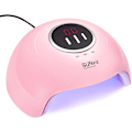 Miniatyrbillede 1 af 5: UV LED Neglelampe 54W Negletørrer Gel Polish Lampe 3 Timerindstillinger Professionel Hurtigtørrende Hærdningslampe med Display Auto Sensor, Pink
