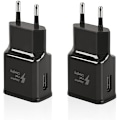 Miniatyrbild 1 av 6: 2-pack USB-laddare kompatibel med Samsung Galaxy s-serien Edge/Plus/Active och andra smartphones, snabbladdare strömadapter snabbladdningskontakt