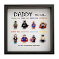 Miniatyrbilde 2 av 5: Superhelt Bilderamme Veggkunst Retro Tegneseriefigur Familie Dekor black(8 people)