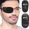 Miniatyrbild 1 av 5: Ögonlappar för Vuxna Barn 12-Pack Ögonlapp Skyddsglasögon Behandla Lat Ögonsjukdom Amblyopi Skelning Vänster eller Höger Öga (Svart) -q[C]