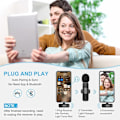 Pikkukuva 7 / 7: 2-pakkauksessa - Lavalier-mikrofoni mobiililaitteille - Langaton - USB-C Black Black