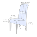 Miniatyrbilde 3 av 5: 4 stk spisestoltrekk Jacquard stretch avtagbart vaskbart B