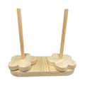 Miniatyrbillede 1 af 7: Dobbelt Spolevikling Bobbin Roterende Ramme Viklemaskine Roterende Massivt Træ Bobbin Værktøj