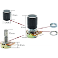 Miniatyrbild 3 av 6: 20st Potentiometer Kit, (B5K B10K B20K B50K B100K) Linjär Rotationspotentiometer, Rotationspotentiometer, Linjär Potentiometer 3 Terminaler, WH148