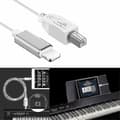 Lightning till Typ-B MIDI-tangentbordskonverterare USB 2.0-kabel för iPhone 7 8 X iPad