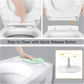 Miniatyrbilde 4 av 5: Soft Close Toalettsete, Toalettsete med Quick Release for Enkel Top Fixing O Form