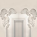 Miniatyrbillede 4 af 5: Dørkarm Engel Dekorations Statuer Ornamenter Vinger Engel Resin Håndværk Left