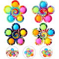 Miniatyrbild 1 av 5: Fidget Spinner Pop Leksaker Set om 4, Fidget Pop Leksaker Party Present, Sensoriska Bubble Pop Leksaker Kit för Barn, Enkla Fidget Spinners Pop Stress