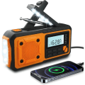 Miniatyrbillede 1 af 5: Nyeste nødradio, 4000mAh Power Bank Solar håndsvingradio, AM/FM/WB/NOAA og Alert bærbar vejrradio
