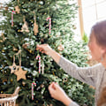 Miniatyrbillede 4 af 5: 12 stk. juletræspynt slikrør hængende julepynt hængende slikrør pynt juletræshængende (hvid-rød)