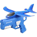 Miniatyrbillede 3 af 4: 1 stk. Blå Pakke Flyvemaskine Launcher Legetøj Flyvemaskine Skum Glider Katapult, Drenge Piger Fødselsdagsgave (Blå)