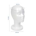 Miniatyrbilde 3 av 3: TG Hvit skum mannequin hode display, isopor parykkhode (2-pakning)