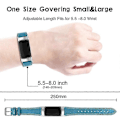 Miniatyrbillede 3 af 5: Premium Ægte Læder Justerbart Armbånd til Fitbit Charge 6/5 - Perfekt Blå Blue Fitbit Charge 6