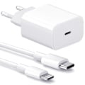 Miniatyrbild 3 av 3: Laddare för iPhone - Snabbladdare - Adapter + Kabel 20W USB-C Vit 3-p 3-Pack iPhone