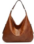 Dame Skuldertaske Stor Kapacitet Tote Shopper Håndtaske Brun