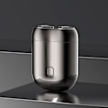 Miniatyrbilde 1 av 10: Ny mini dobbelthodet barbermaskin elektrisk bærbar barbermaskin for menn USB-lading full kropp vaskbar barbermaskin grey