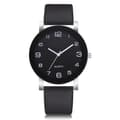 LVPAI Damklocka Analog Kvarts Rund Armbandsur (Svart)