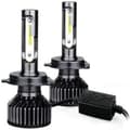 Kompatible bil 2 stk 8000K Mini H7 LED-lys frontlyspærer